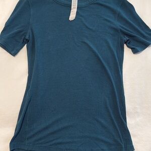 lululemon athletica Deep Blue Short Sleeve Tee